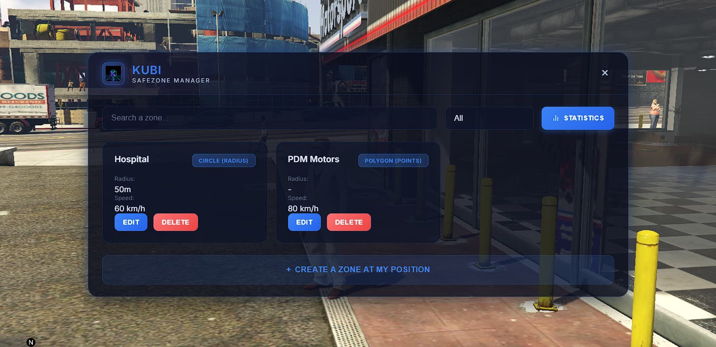 🛡️[Standalone/ESX/QB] Kubi SafeZone Manager — Premium SafeZone Script ...