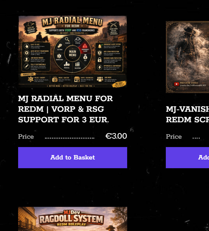 MJ Radial Menu for RedM | VORP & RSG Support - RedM Releases - Cfx.re ...