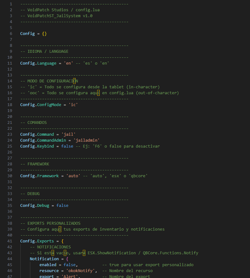 VoidPatchST JailSystem [QBCORE/ESX/STANDALONE] - FiveM Releases - Cfx Forum