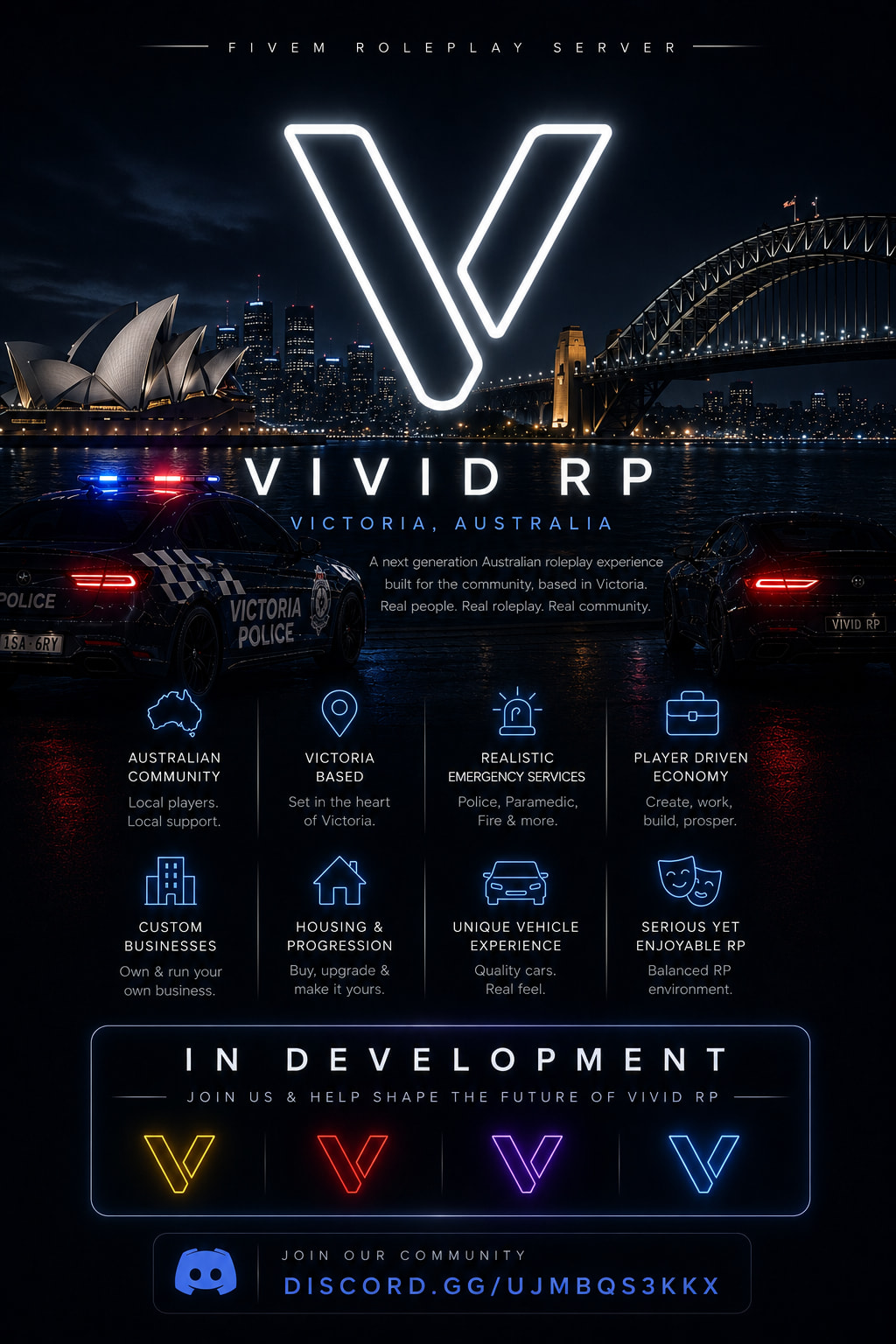[IN DEVELOPMENT] Vivid RP — Victoria, Australia's Next Generation FiveM ...