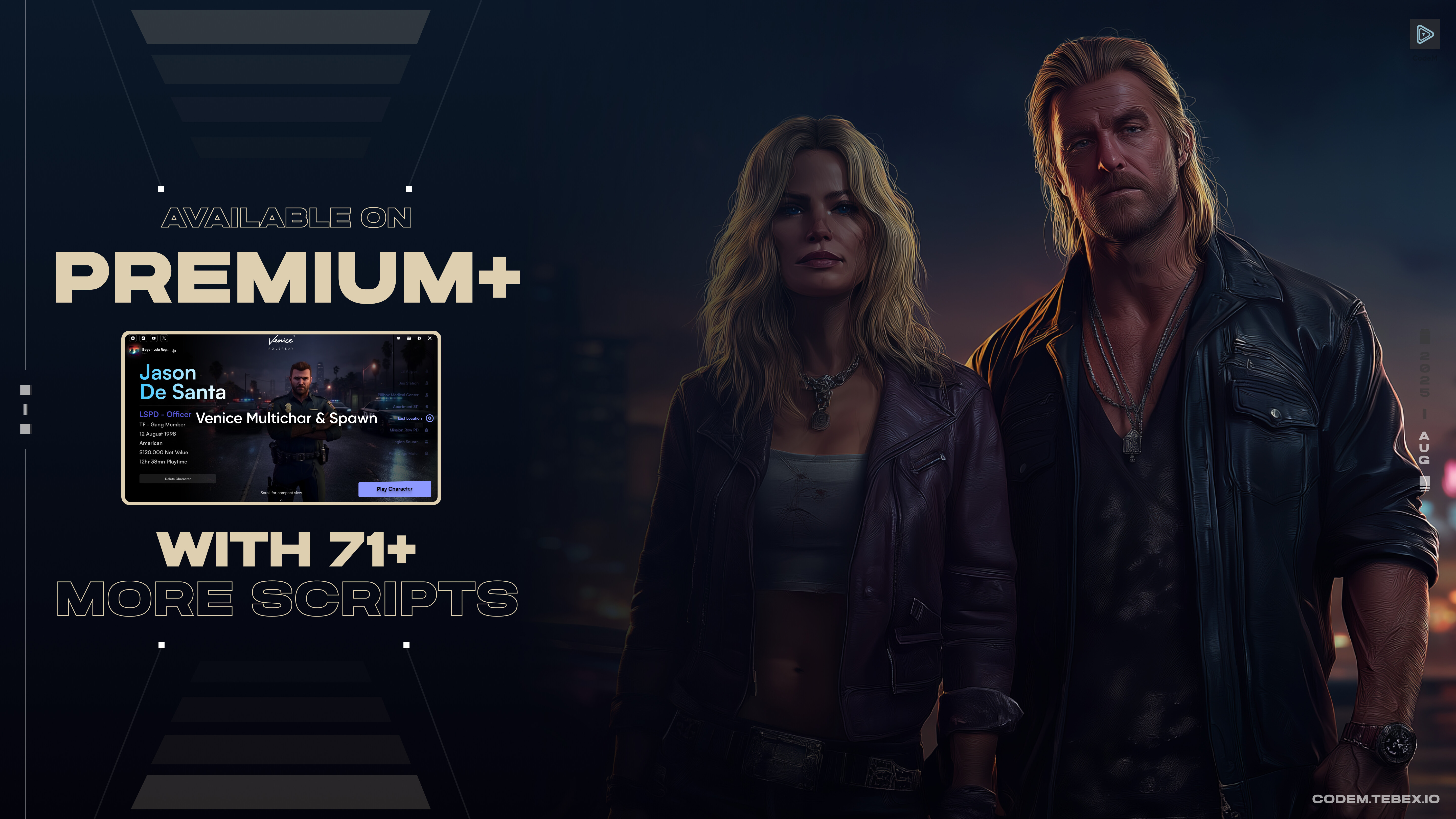 CodeM Venice Multichar & Spawn - Advanced Multicharacter ESX QB thumbnail 14