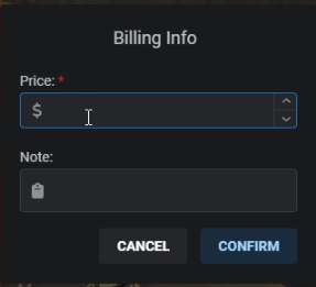 Put Billing Info