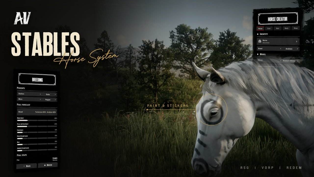 [RedM] AV Stables | RSG, VORP & RedEM | Real Genetics, Breeding, Aging ...