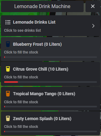 Lemonade Drinks Machine