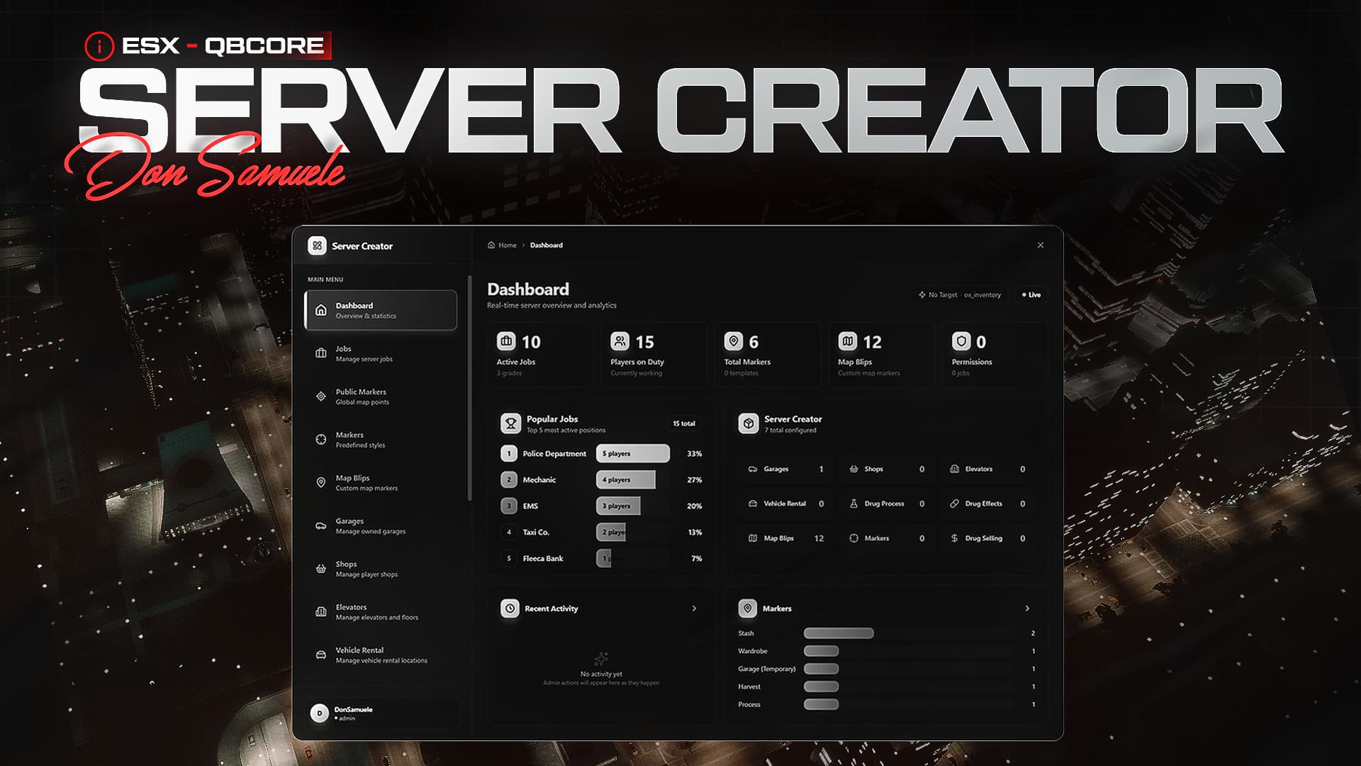 Server Creator - In-game creator for Job, Drugs, Garages, Shops and ...