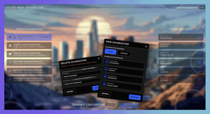 🆗 okokMulticharacter [QBCORE][ESX][PAID] Thumbnail