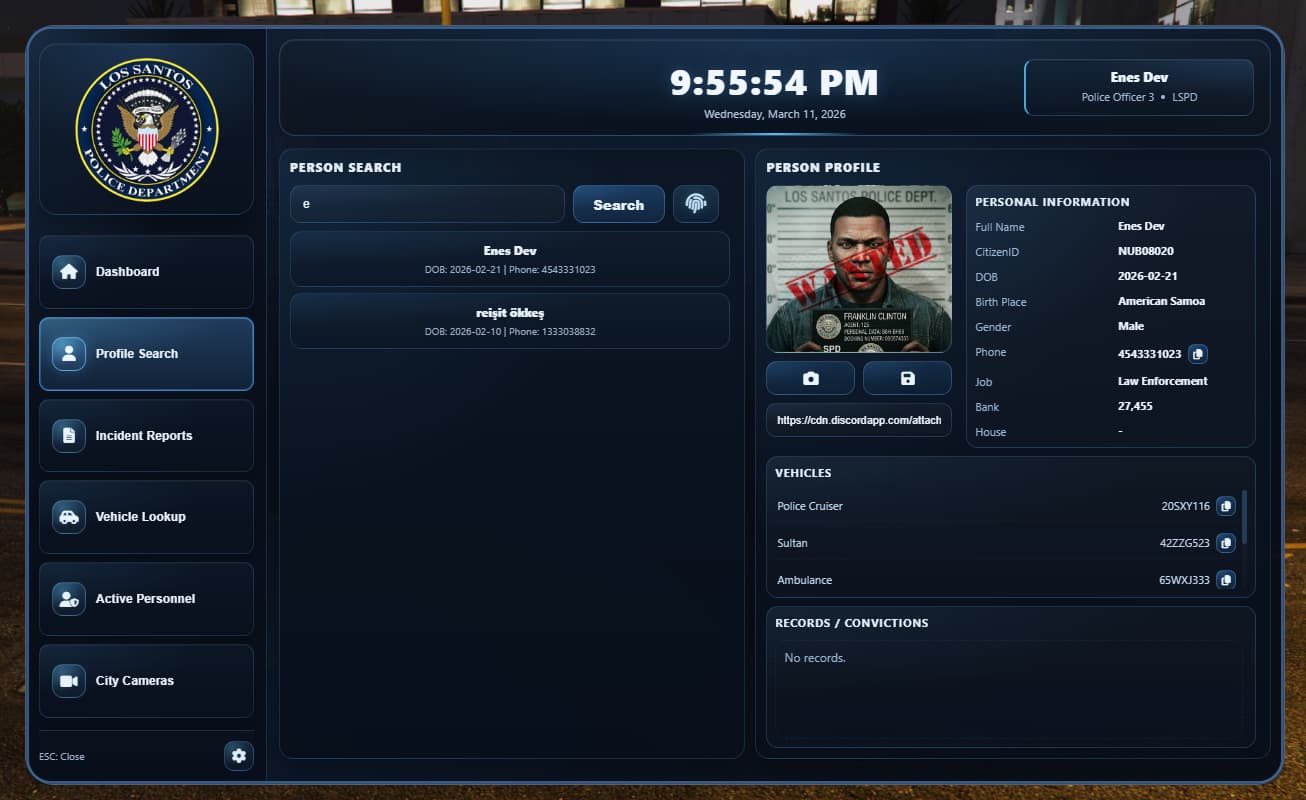 [PAID] Advanced Police MDT (MDT + Finger Print + GSR) - FiveM Releases ...