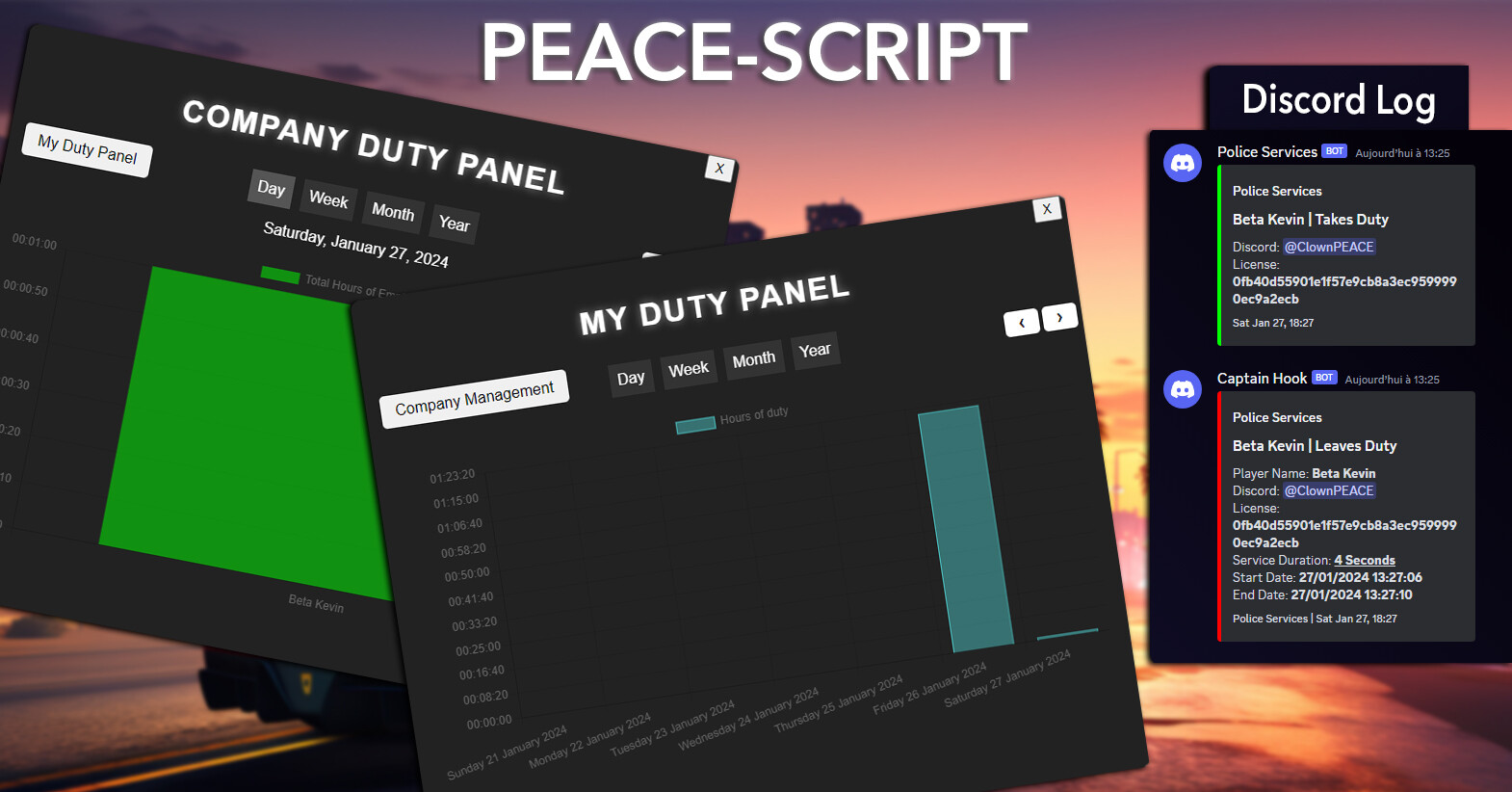 [QBCore / ESX / CUSTOM] ADVANCED DUTY LOG - PANEL UI thumbnail 3