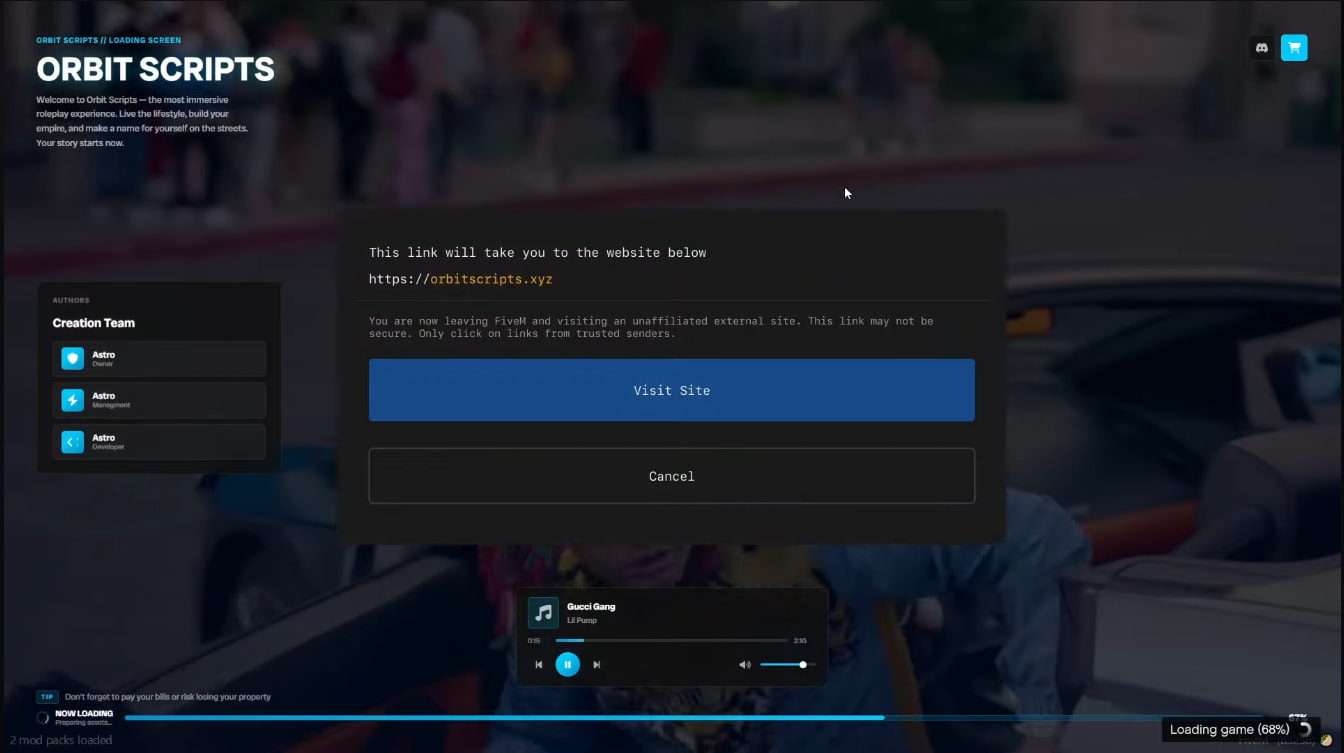 Orbit Loading Screen - Fully Configurable FiveM Loading Screen - FiveM ...