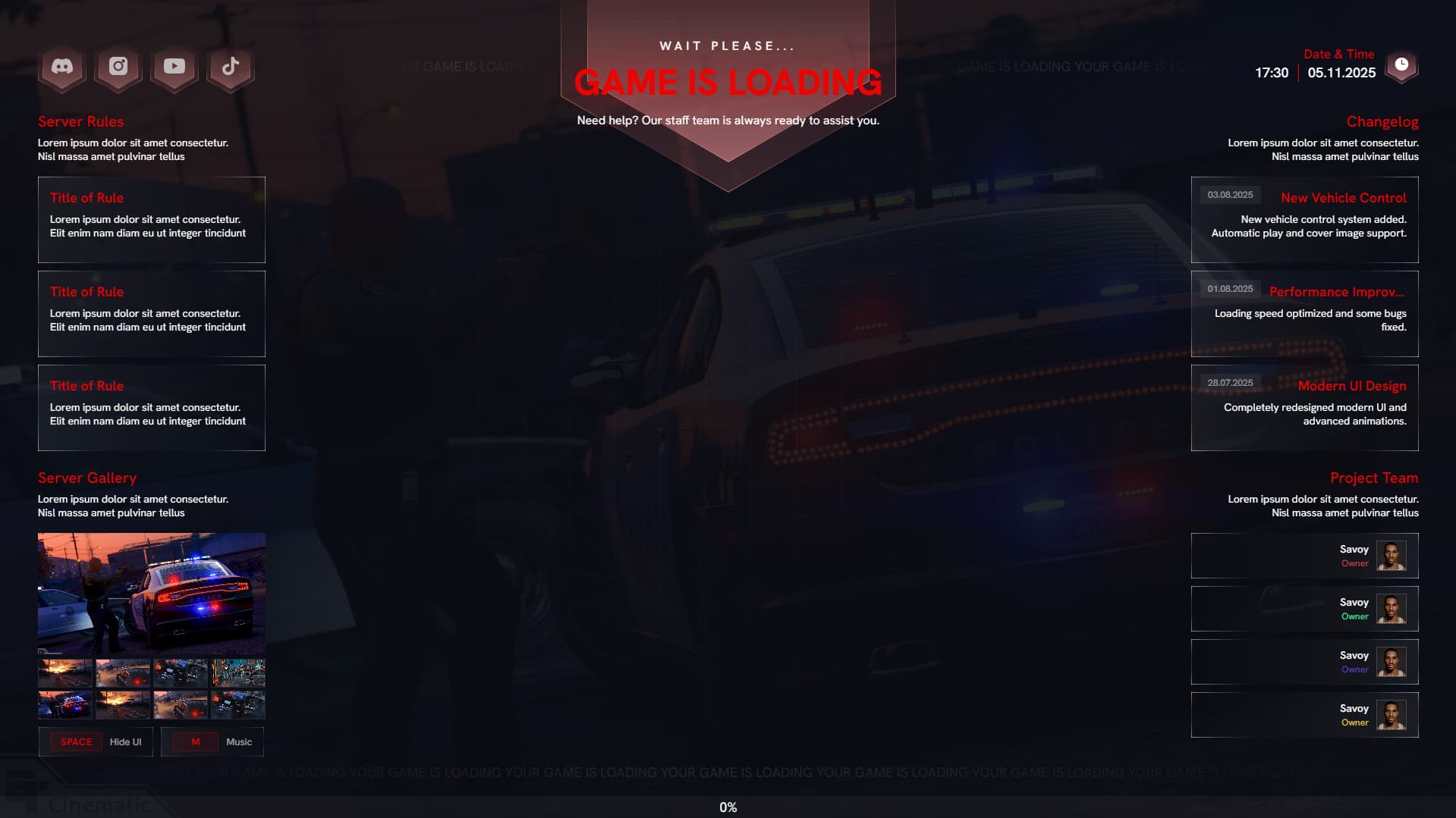 ⏳ Loading Screen V2 - Savoy Studios - FiveM Releases - Cfx.re Community