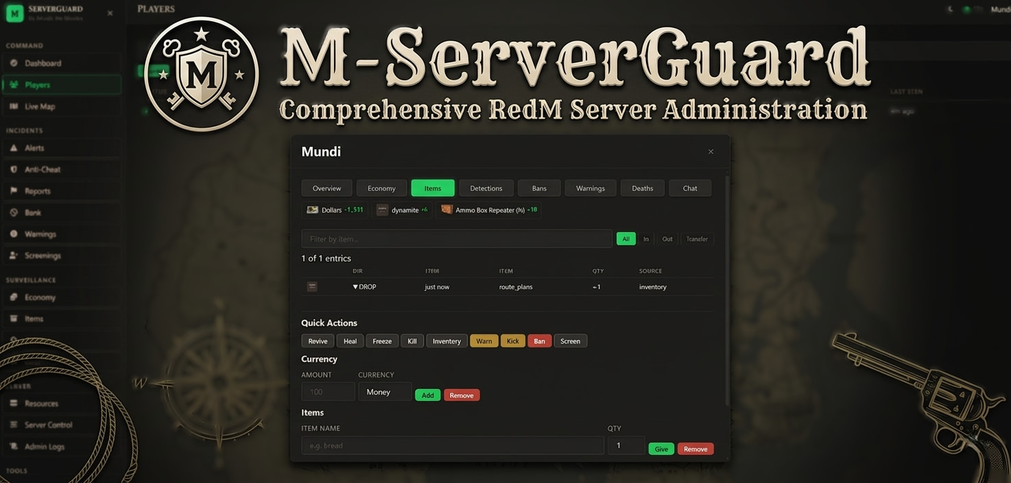 [FREE] M-ServerGuard | RedM Anticheat, Server Security & Moderation ...