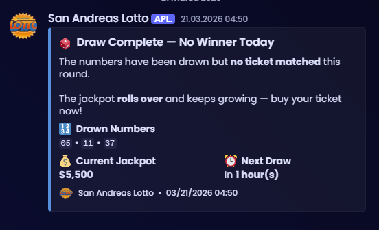 [ESX/QB/QBOX/CUSTOM] Lottery System | Tickets, Jackpot & Admin Tools 2