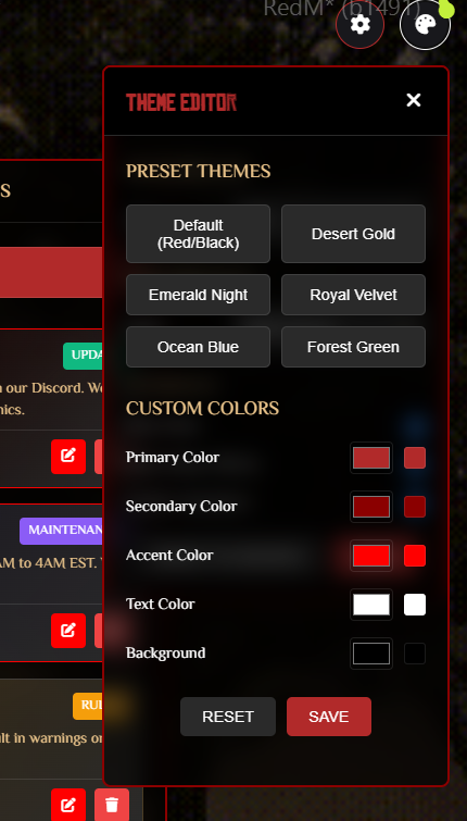 Crowe Pause Menu — Modern UI Pause Menu for RedM (VORP) - RedM Releases ...