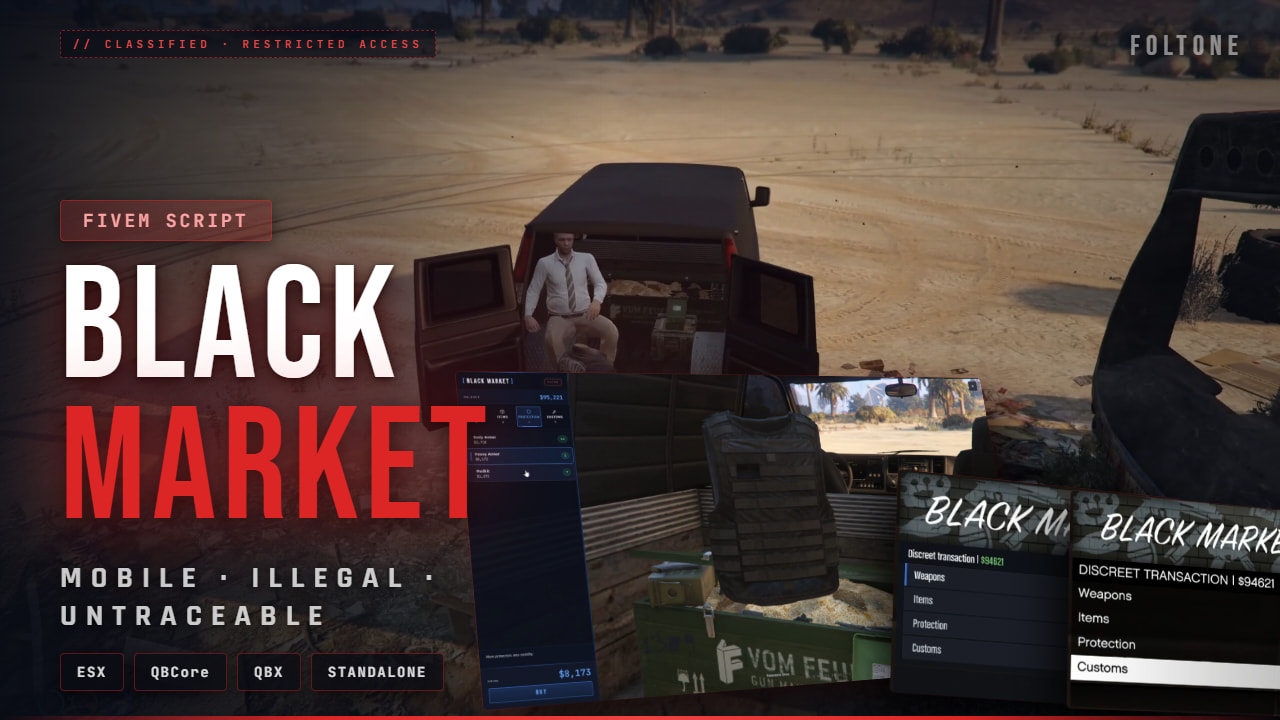 Black Market – Mobile Illegal Weapons Van | ESX / QBCore / QBOX ...