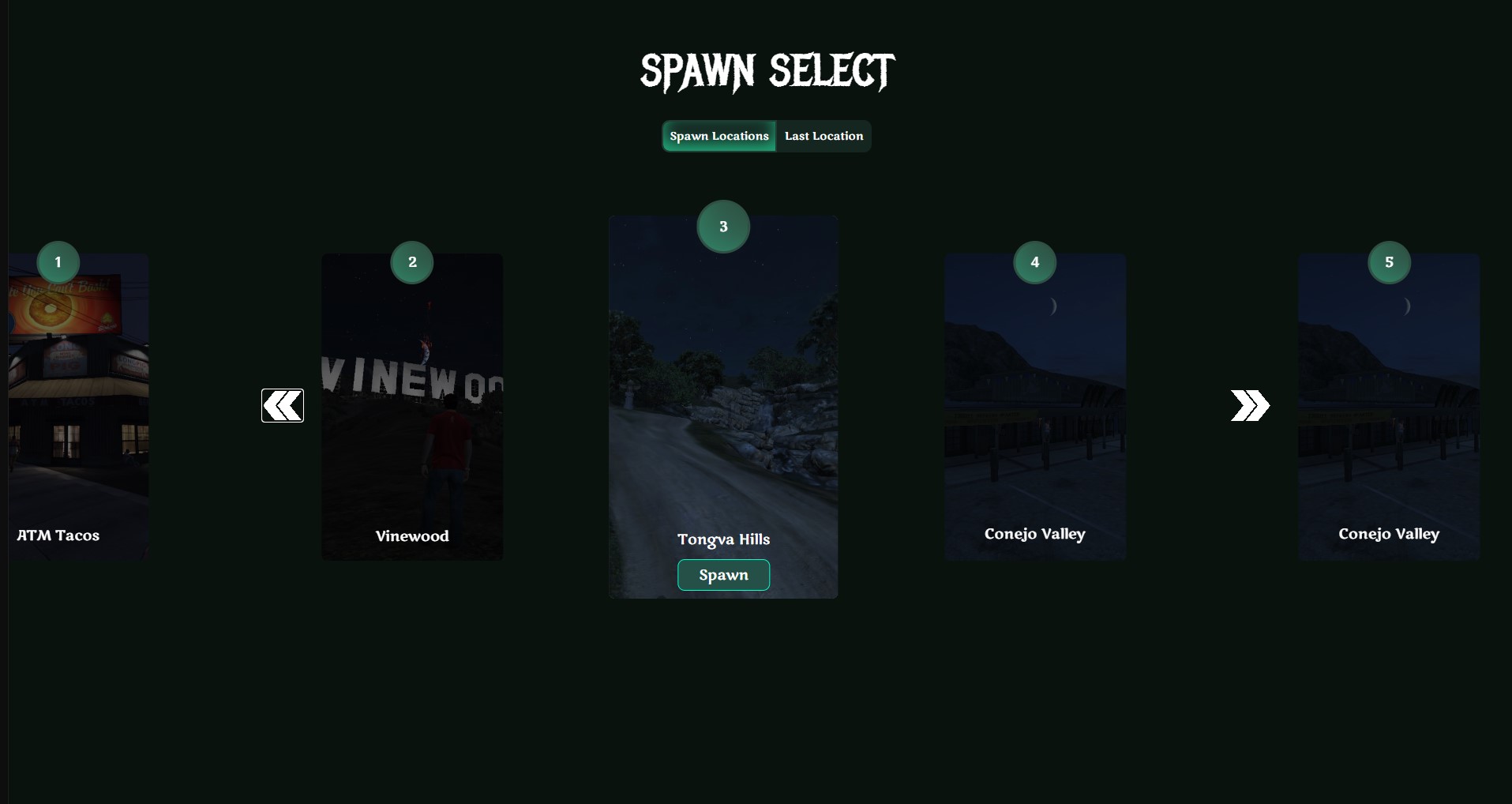 Bw-Spawn | Simple spawn selector with Dark Theme Ui Design - FiveM ...