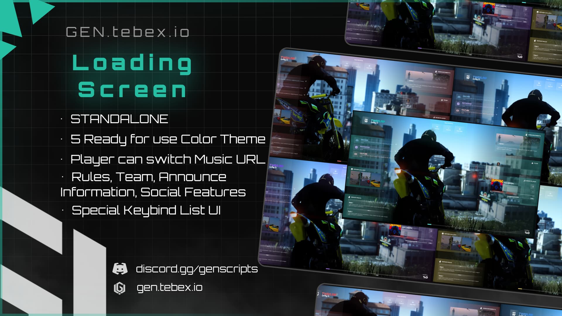 [PAID] GEN Loading Screen (5 Color Themed)(Player Music Editable) Thumbnail