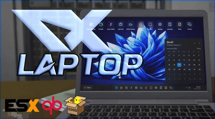 Real 3D Laptop system - Stocks, Crypto, Darknet, Vehicles, Jobs, Casino [ESX/QB/QBox] Thumbnail