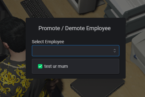 select player to promote / demote