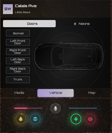 [NEW UPDATE] Dusa Advanced Hud | 10 Speedometer, 10 Status Hud, 8 Server Info Variations, Playlist, Vehicle Control thumbnail 6