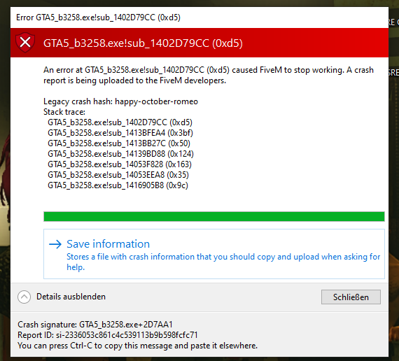 Game crashes after 30-60 minutes - FiveM Client Support - Cfx.re Community