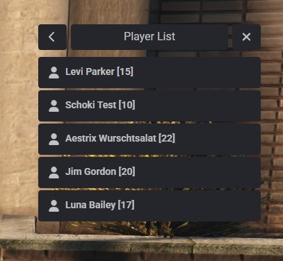 Playerlist