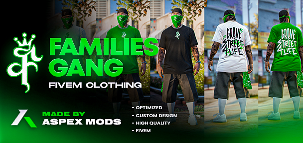 🟢 Families Gang Clothing | Male + Female [PAID][CLOTH] Thumbnail