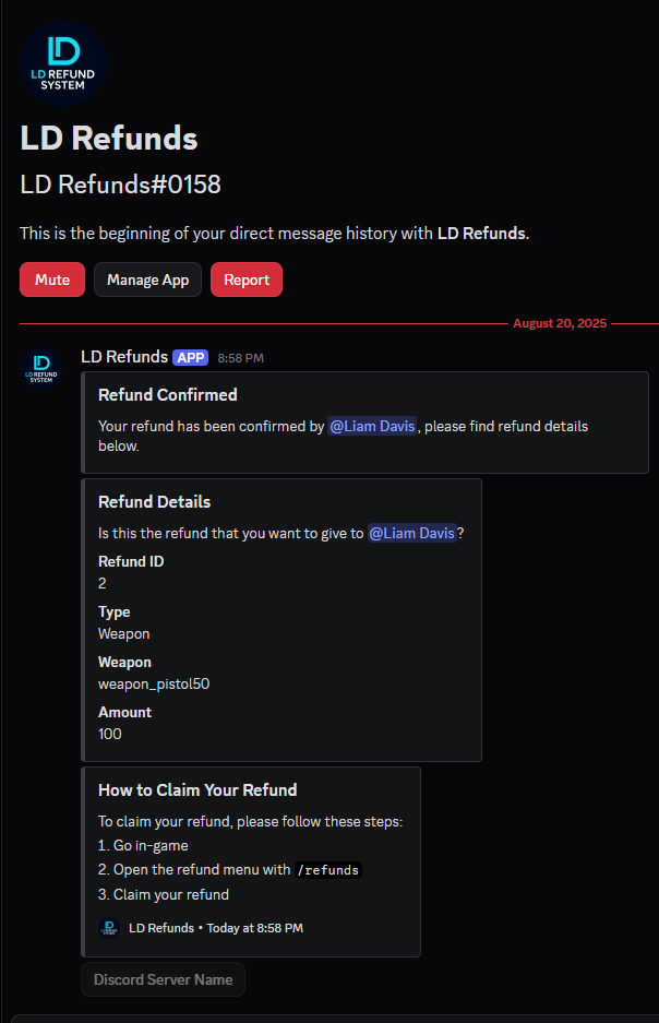 LD Refund System - FiveM Releases - Cfx.re Community