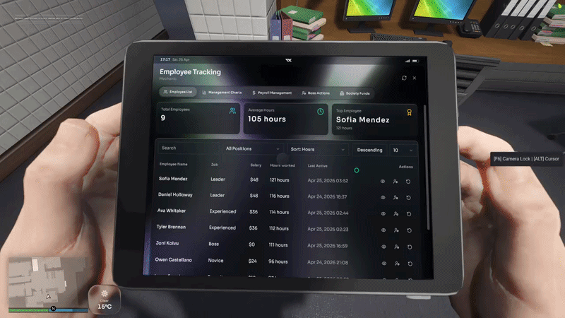 NX | Reimagining Bossmenus & Payroll – Most Advanced Employee Management script in FiveM – nx_employeemanagement Thumbnail