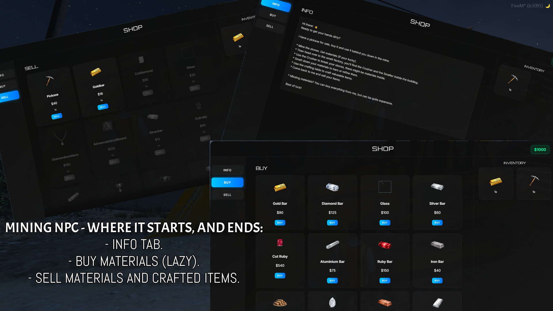 Mining industries - SKILLTREE, PROGRESSION-MINING-SYSTEM - FiveM ...