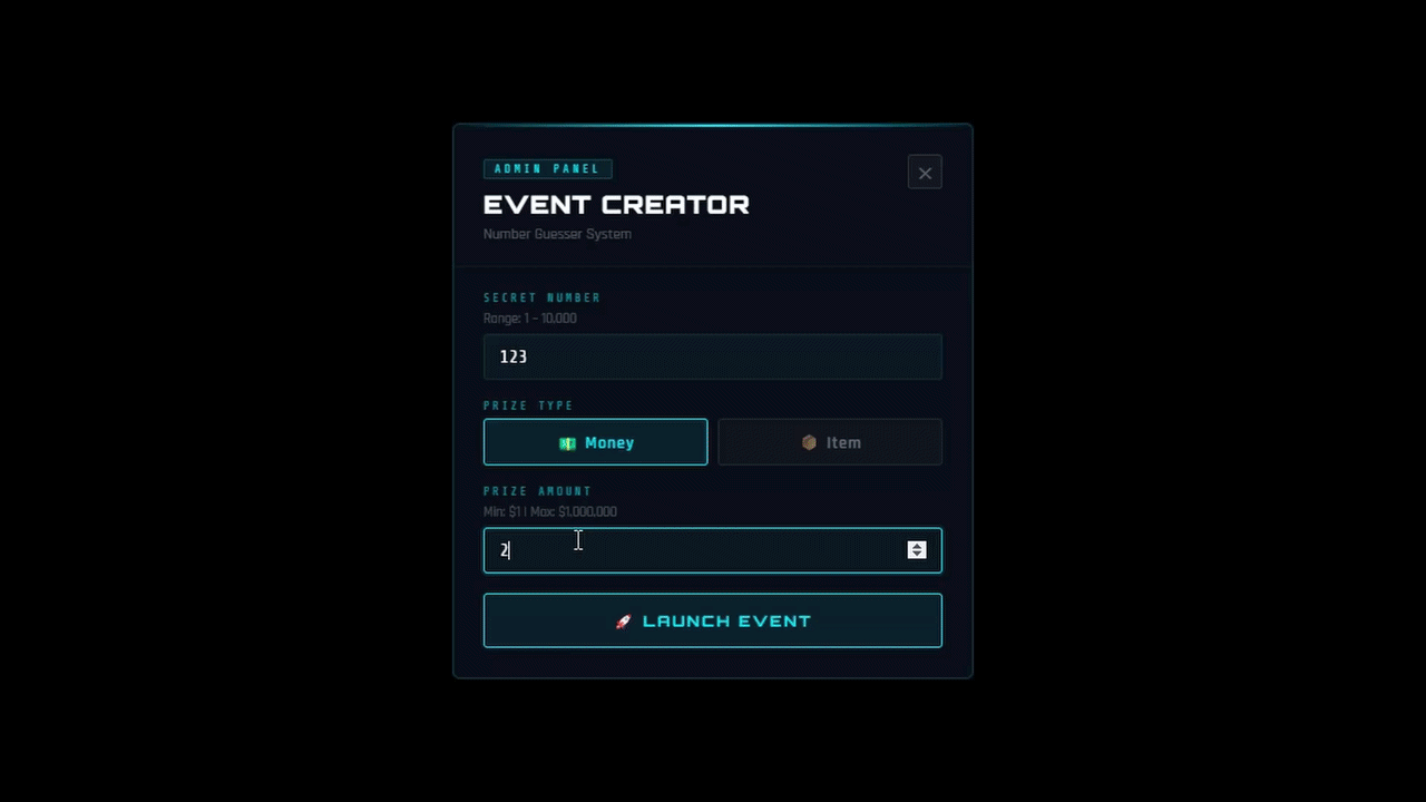 Number guesser event creator [PAID] Thumbnail