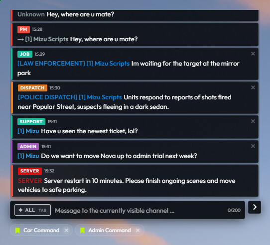 Mizu Interface - Chat Overview 2