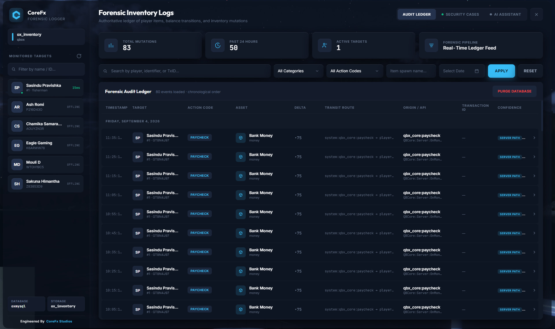 [PAID] CoreFx Inventory Logger — Advanced Inventory Monitoring & Anti ...