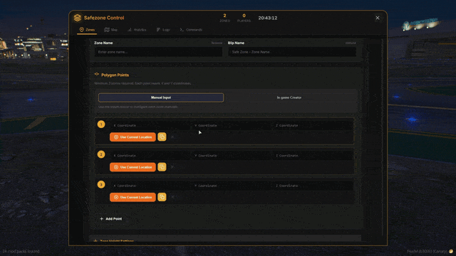 Polygon Zone In-Game Creator