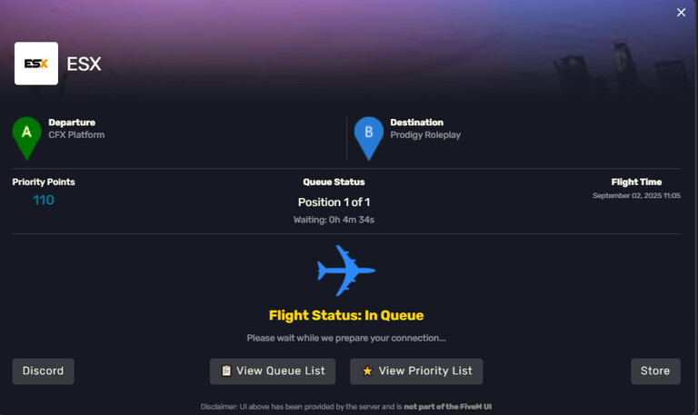  STANDALONE Prodigy Queue System Modern FiveM Queue FiveM Releases 