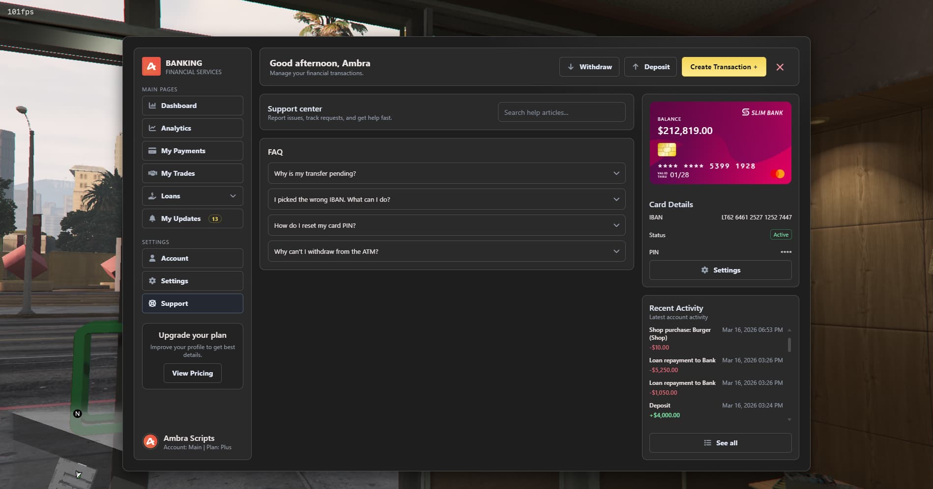 [ambr4] Advanced Banking System - FiveM Releases - Cfx.re Community