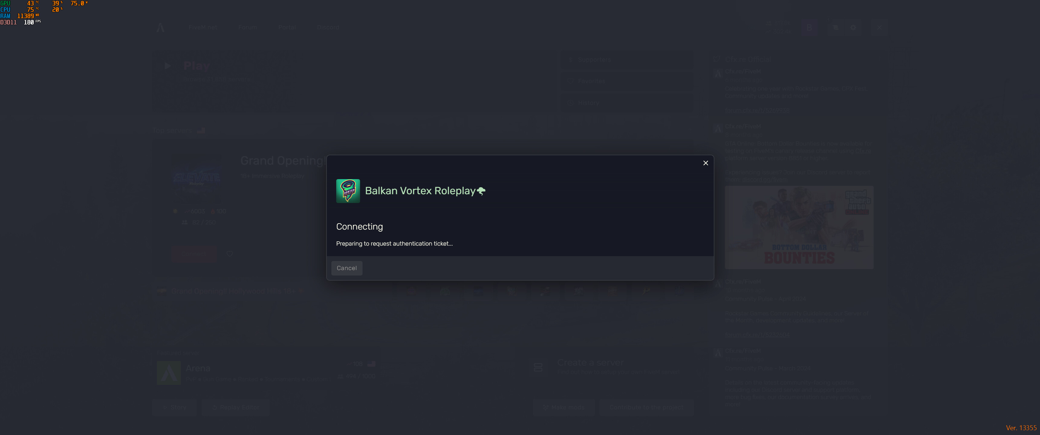 Can't connect to a server - FiveM Client Support - Cfx Forum