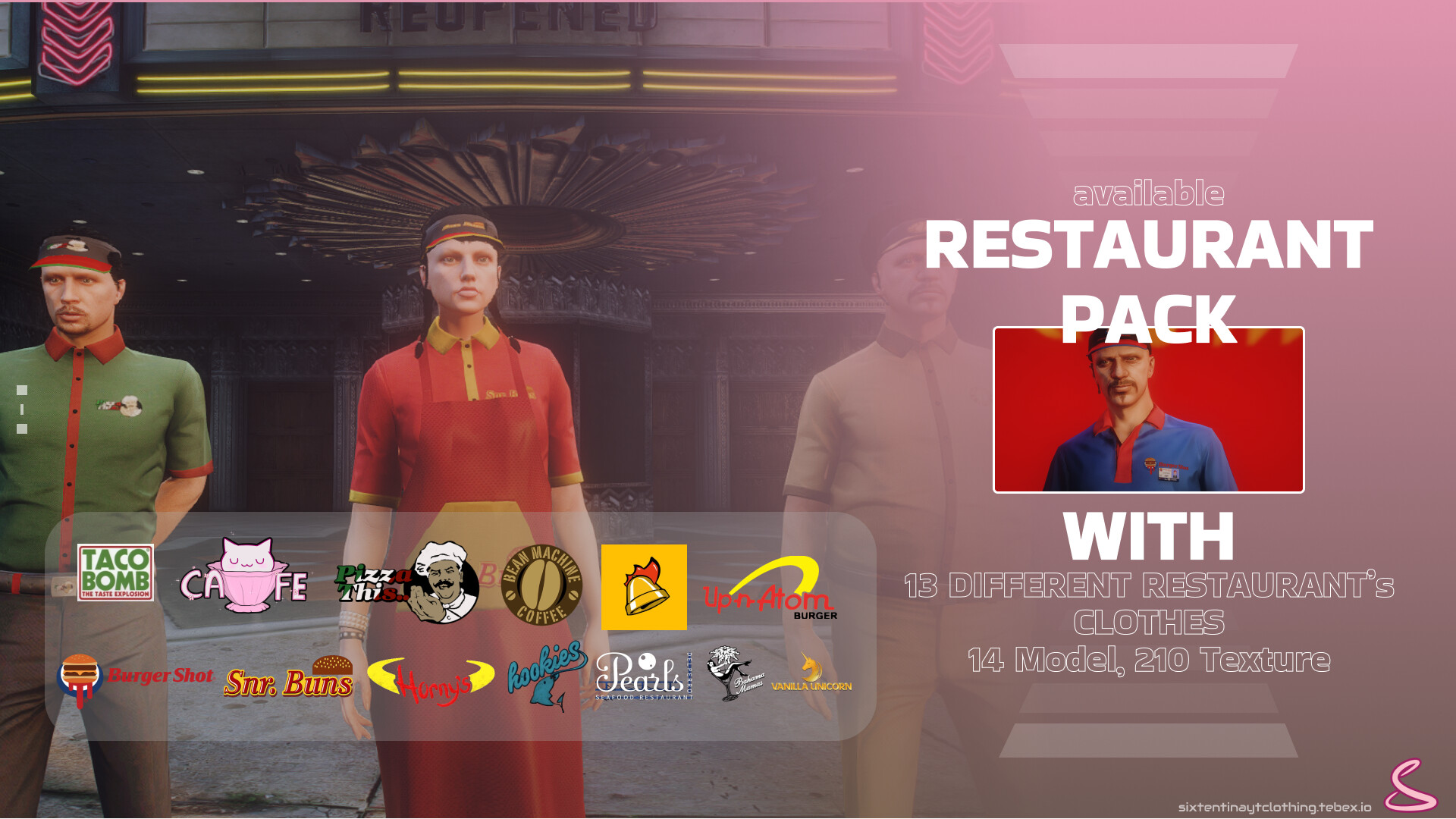 Restaurants Clothing Bundle [Open Source][Updated][35%off] Thumbnail