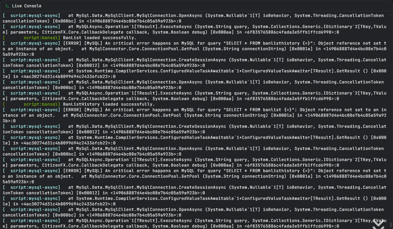 [Release] MySQL Async Library - 3.3.2 - Page 47 - FiveM Releases - Cfx ...