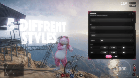 [PAID] PinkFrog Hud | Custom Crosshair, Blood screen effects, realistic car crash screen effect, stress system, 5 styles, recognition for vehicle class in speedometer thumbnail 5