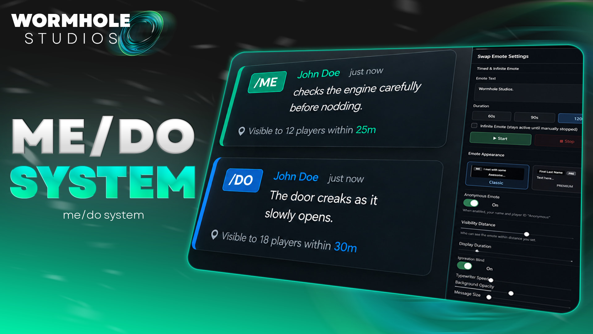 [PAID] Advanced Me / Do System | Wormhole Studios | QB/ESX/QBOX [Escrow ...