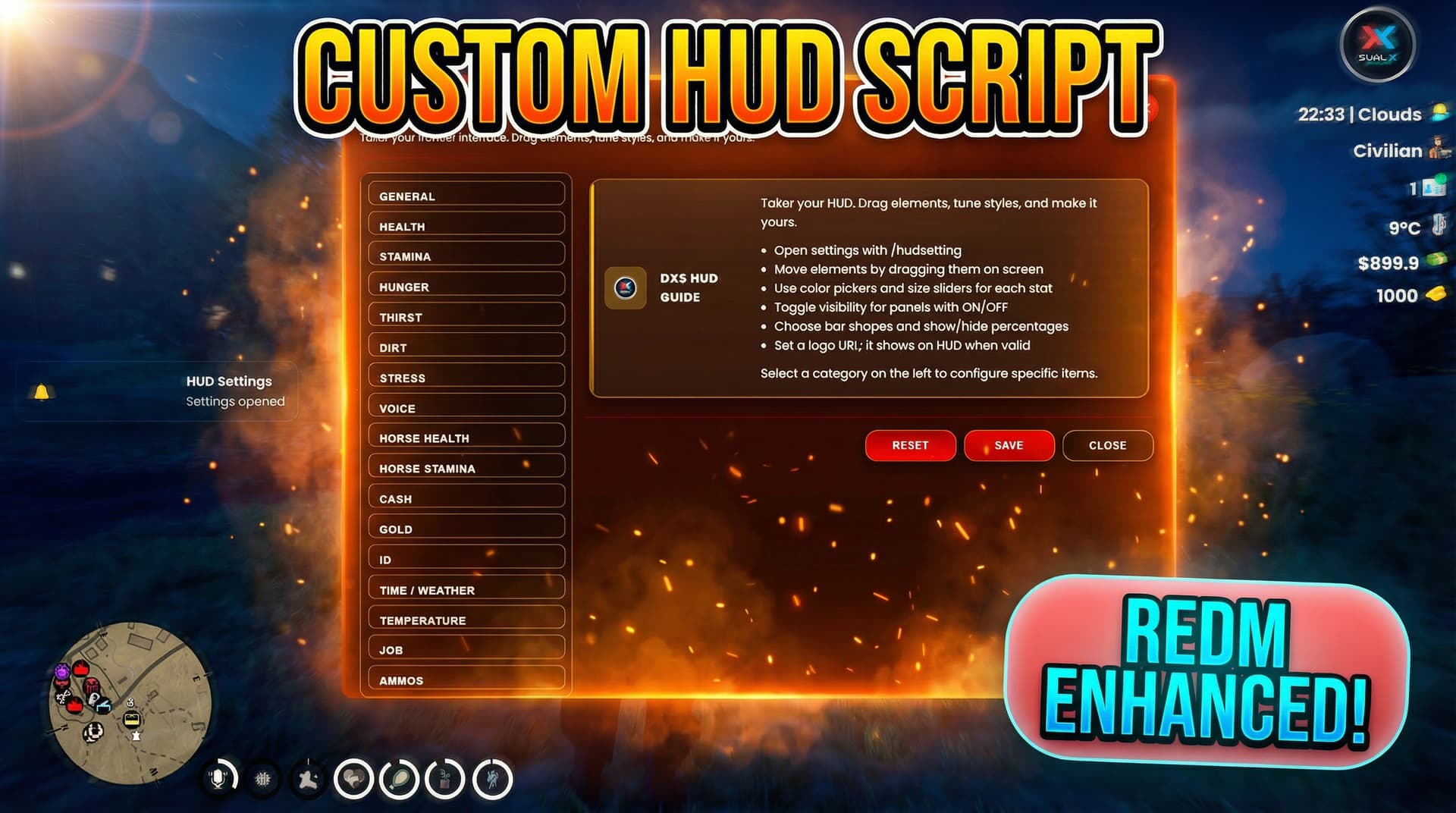 DXS Hud & Metabolism [PAID] [VORP] - RedM Releases - Cfx Forum
