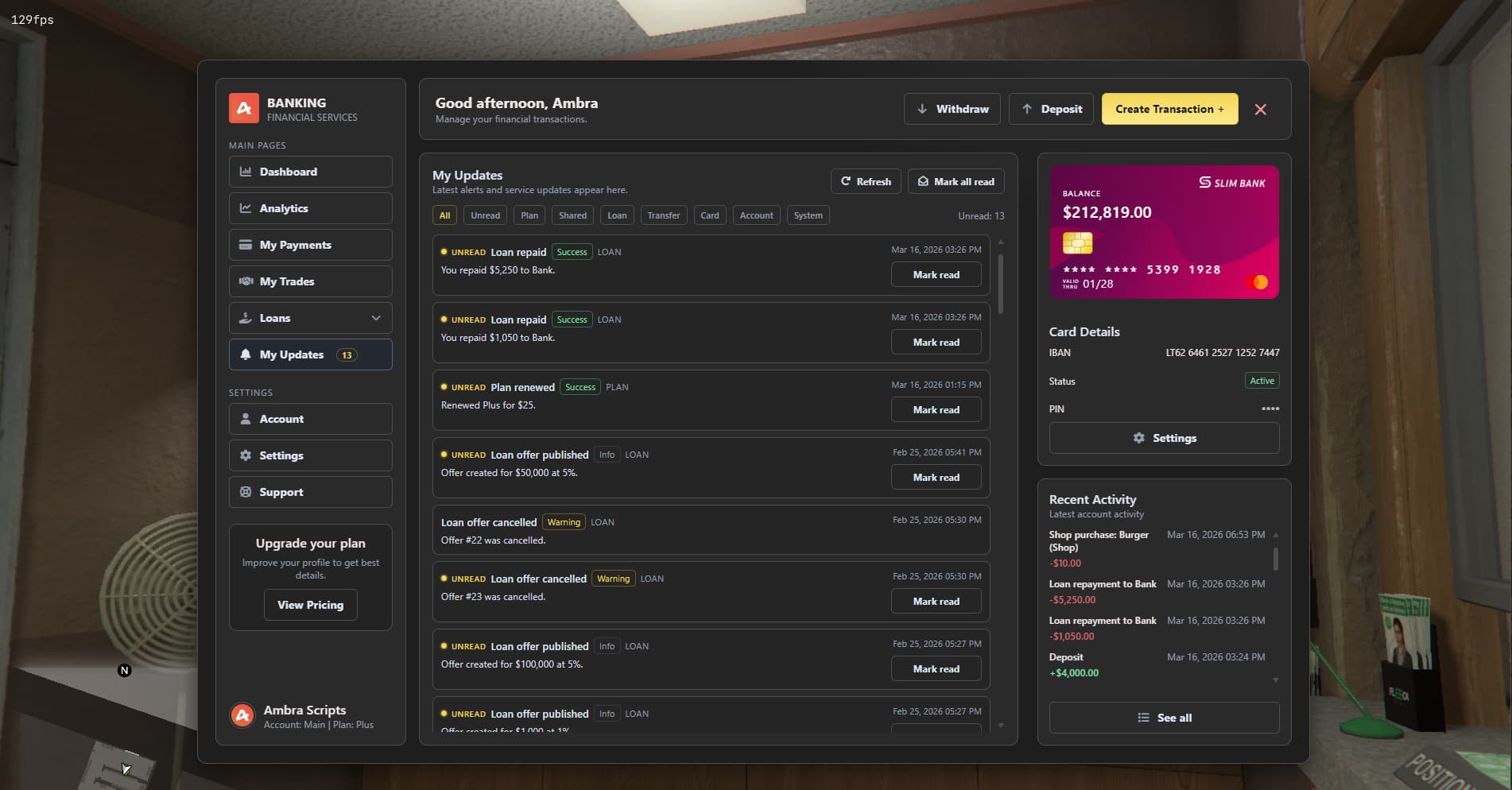 [ambr4] Advanced Banking System - FiveM Releases - Cfx.re Community