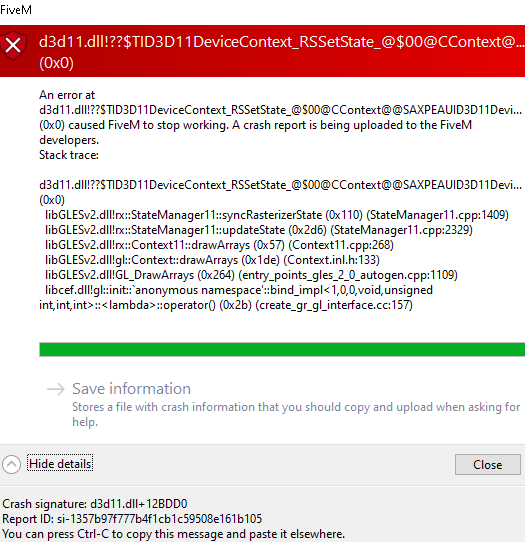 crashes everytime i join the server - FiveM Client Support - Cfx.re ...