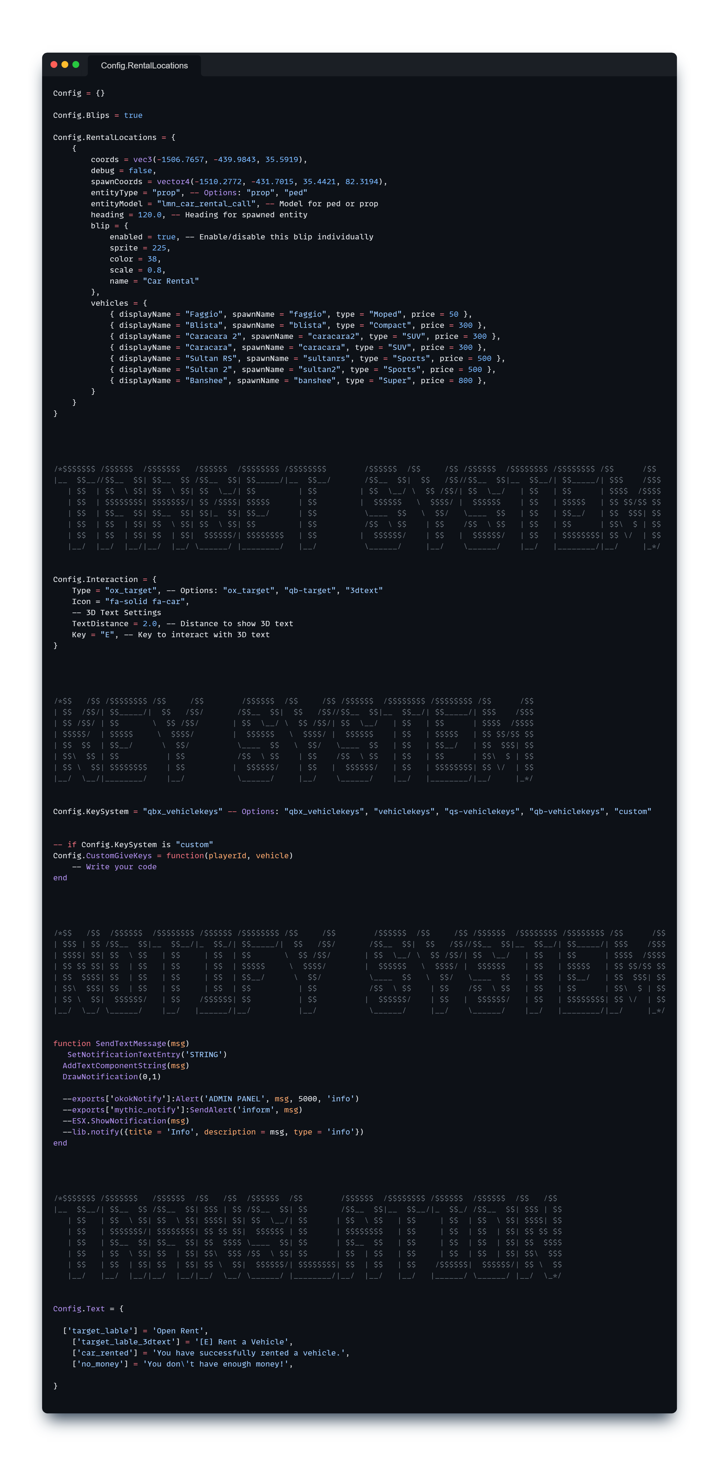 Rental System + Prop [QBOX/QB/ESX] - FiveM Releases - Cfx.re Community