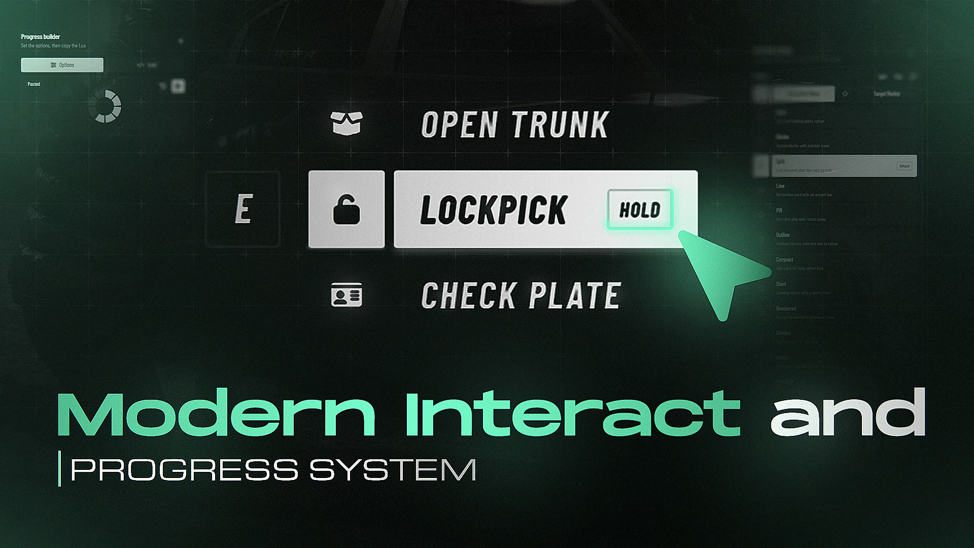 Modern Interact & Progress Bar | ox_target & qb-target Compatible | No ...