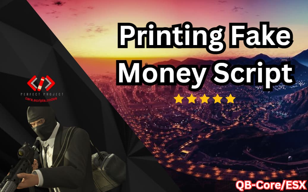 [QB-Core/ESX] Printing Fake Money Script Thumbnail