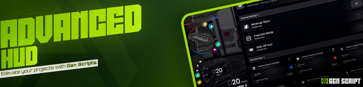 [PAID][QB/ESX] GEN Advanced Hud (2 Speedometer)(3 Bar Type) thumbnail 2