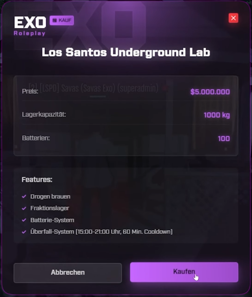 [PAID] exo-laboratory [ESX/QBCORE] - FiveM Releases - Cfx.re Community