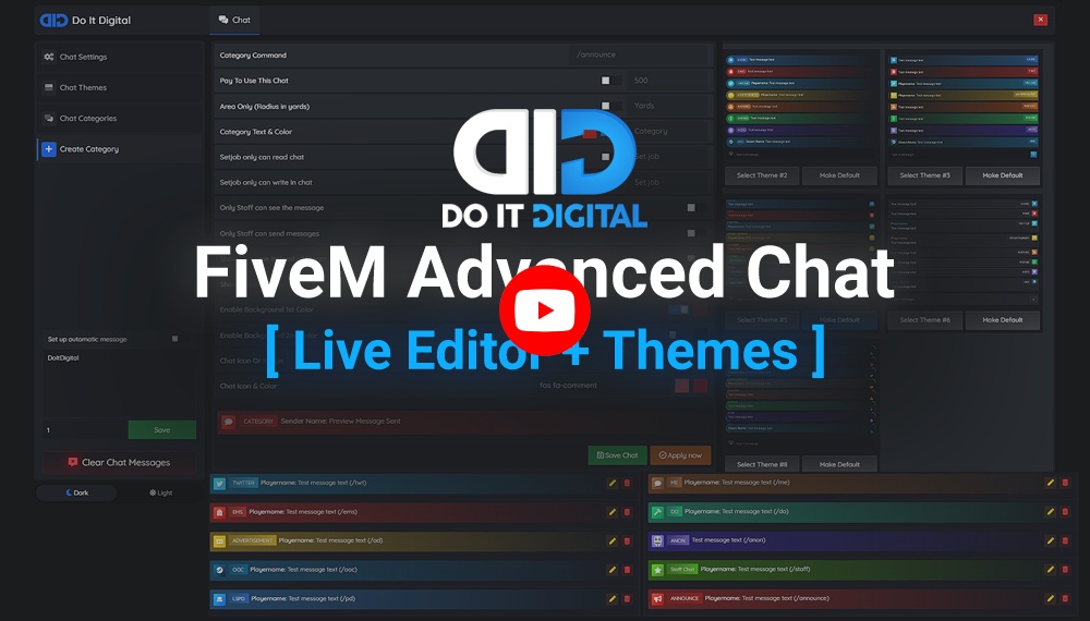 Advanced Chat System | 9 Themes | Live Editor | RP Ready [ESX/QBcore/Standalone] [PAID] thumbnail 18