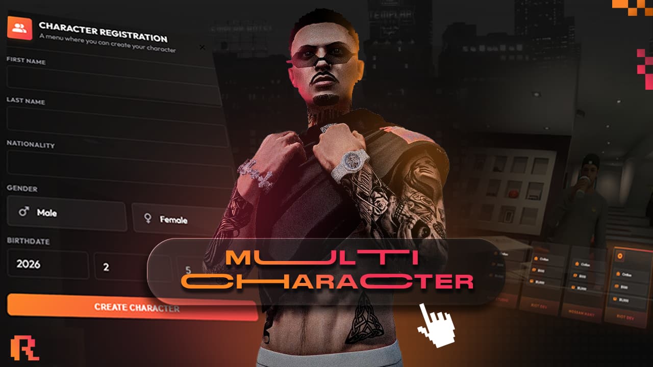 Riot Multicharacter System - Identity, Spawn Selector & Loading Screen ...